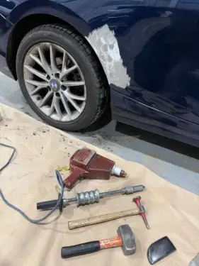 Click Here To Enlarge This Photo Of BMW Quarter Panel & Door Repair In Nottingham